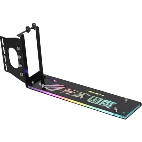2021 New Graphics Card Vertical Holder Computer PCIe 3.0 Vertically GPU Bracket Case kickstand base with LED 5V ARGB aura Sync