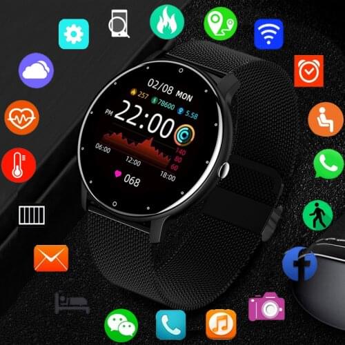 New 2021 Smart Watch Women Men Smartwatch Electronics Smart Clock For Android IOS Fitness Tracker Round Bluetooth Smart-watch