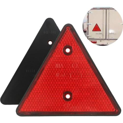 Red Rear Reflector Triangle Reflective Sign Screw Mount E22 Warning Safety Reflector For Trailer Motorcycle Caravan Truck Boat