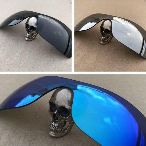 Firtox True Polarized Enhanced Replacement Lenses for-Oakley Batwolf OO9101 Sunglass (Lens Only) - Black+Sliver+Blue