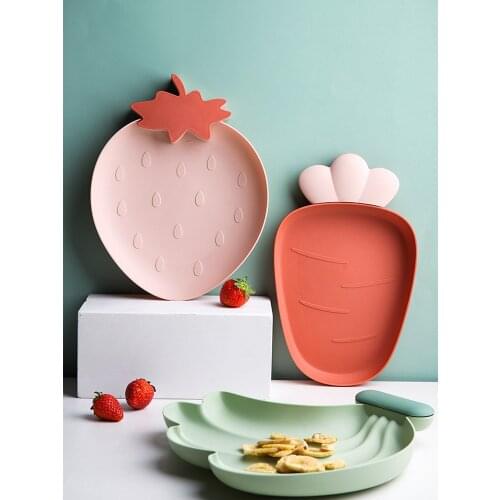 Lovely household fruit plate living room tea table plastic candy dry fruit plate office snack small side dish set