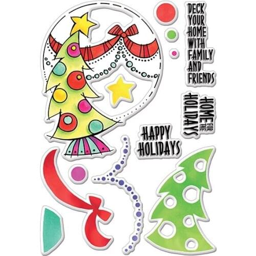 Deck Your Home Transparent Clear Silicone Stamp Seal for DIY scrapbooking photo album Decorative clear stamps