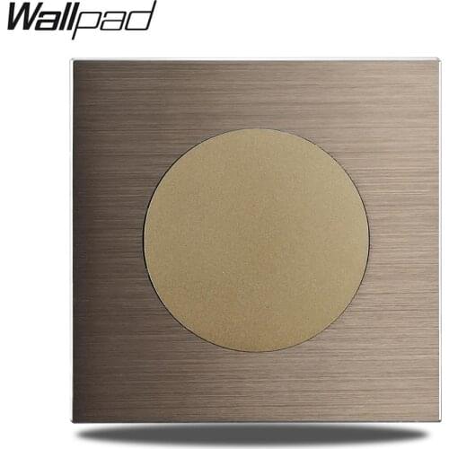 Wallpad L6 Blank Decorative Panel Brown Brushed Aluminum Satin Metal Panel