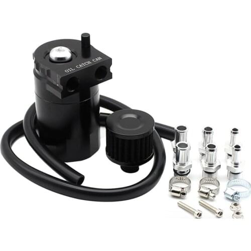 300ML Oil Catch Reservoir Breather Can Tank +Filter Kit Aluminum Engine Waste Gas Recovery Pot