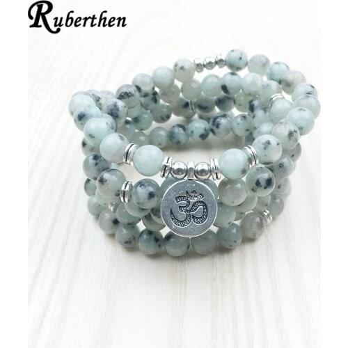 Ruberthen Fashion 108 Mala Beads Bracelet New Design Women`s Yoga Bracelet or Necklace Vintage Ohm Jewelry Drop Shipping