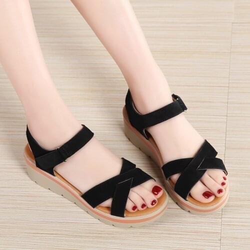 Urbutifo Women Sandals High Heels Wedges New Summer Peep Toe Shoes Height Increasing Ladies Pumps Scarpe Donna Casual Platform