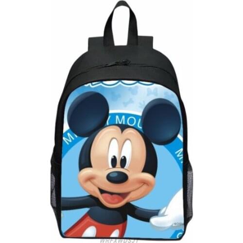 Disney Mickey Mouse Cartoon pattern schoolbag 1-6 grade primary school childrens cartoon reflective lightening Backpack