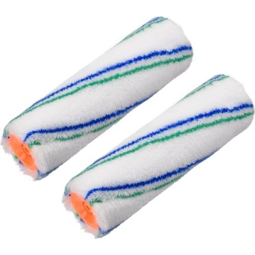Uxcell Paint Roller Cover 9 Inch Polyester Brush for Wall Trim Doors Edging and Line Striping Painting Treatment Blue 2pcs