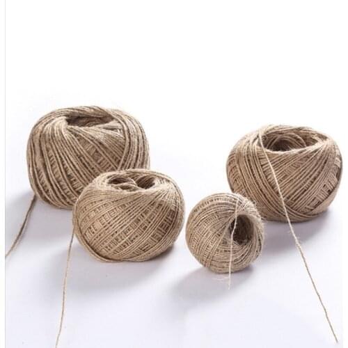 100m Natural Jute Twine Burlap Hemp Rope Party Wedding Gift Package Cords Thread DIY Scrapbooking Florists Craft Decoration
