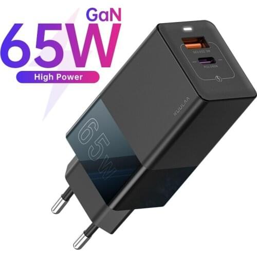 65W GaN USB C Fast Phone Charger PD3.0 QC4.0 Wall Charger for iPhone Xiaomi iPad USBC Super Fast Charging for MacBook Pro/Air