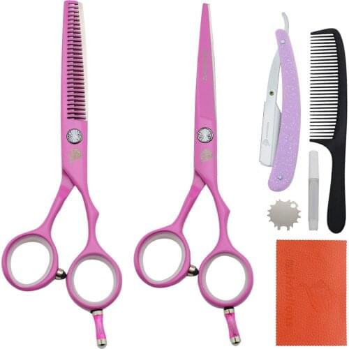 5.5" Hair Cutting Scissors Professional Hairdressing Shears Barbers Hair Cutting Thinning Scissors Kits Hair Salon Tools Clipper