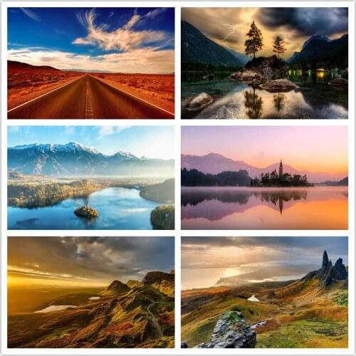 5d Diamond Painting Cross Stitch Diamond Embroidery Full Square/Circle Landscape Picture Sales Set Home Decoration