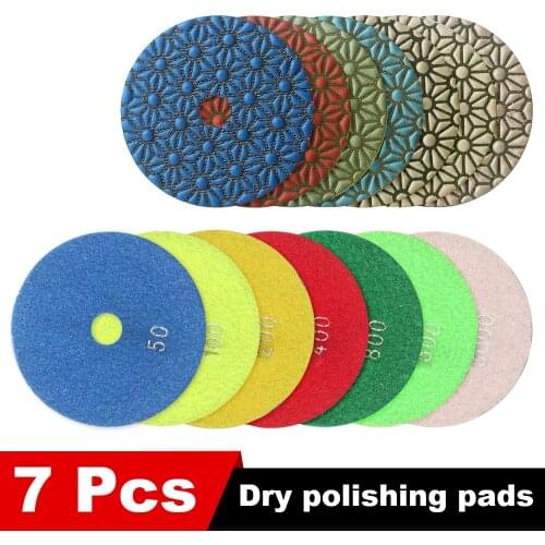 Free shipping dry diamond polishing pads 100mm 4 inch good quality for stone working without water