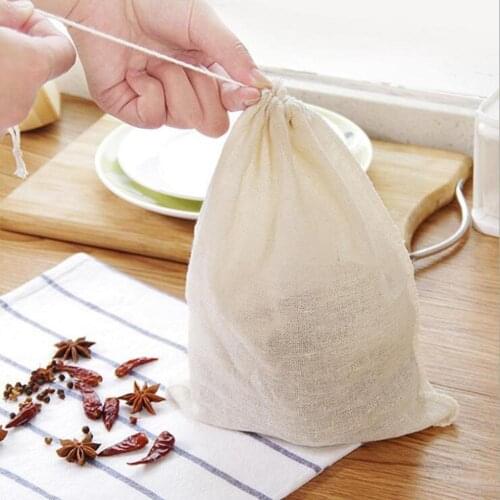 Cotton Filter Bags For Tea Bag Infuser With String Heal Seal 23 X21CM Sachet Filter Paper Teabags Empty Tea Bags Multifunction