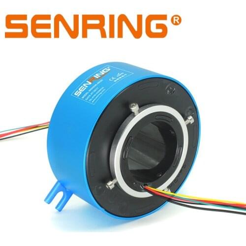 Precious metal material 4 circuits/wires 10A and 2 signal circutis 2A of through hole slip rings 50mm hole