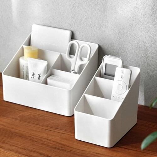 Multi-function Desk Office Organizer Storage Holder Desktop Pencil Pen Sundries Badge Box Stationery Office School Supplies