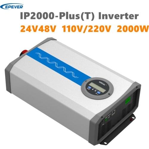 New Epever Pure Sine Wave Inverter 2000W 24V 48VDC 220VAC LCD Display IP2000-Plus Off-Grid Inversor