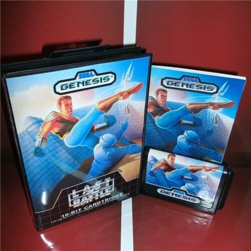 Last Battle US Cover with Box and Manual For Sega Megadrive Genesis Video Game Console 16 bit MD card