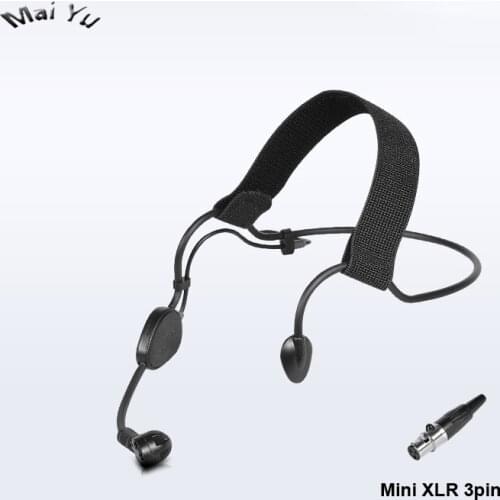 High Quality Black Wired Microphone Condenser Headset Teacher Show Microfone for AKG Samson etc Wireless System Mini XLR 3pin