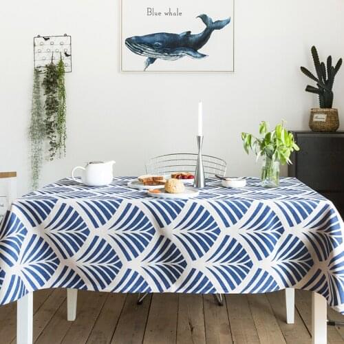 Nordic simplicity rectangle tablecloth printed table covers dust proof thick table cloth home kitchen outdoor banquet decoration
