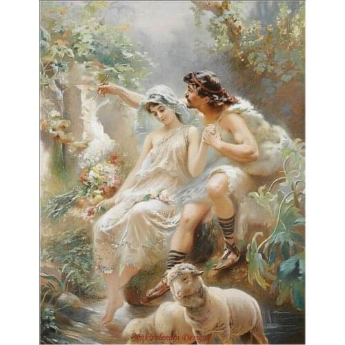 Needlework for embroidery DIY DMC Quality Unprinted on fabric - Counted Cross Stitch Kit Oil Painting - Allegorical Scene