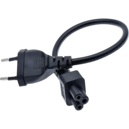 CEE7/16 Euro 2 pin power cord plug to IEC 320 C5 mains lead cable for Notebook Power Supply, Europe EU German VDE approval