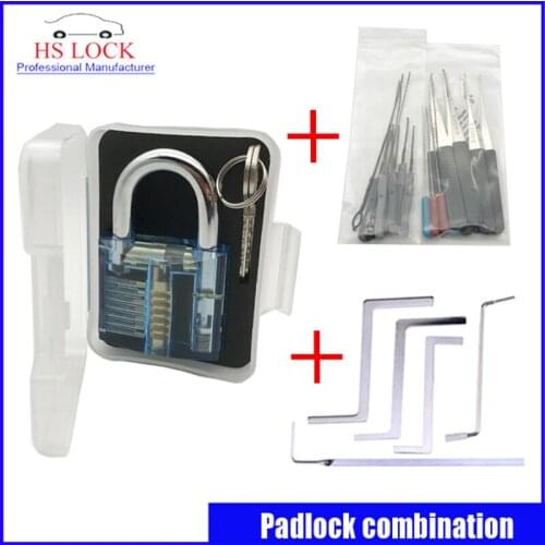 Blue padlock practice lock set with Removal Extractor key lock broken locksmith tool Set