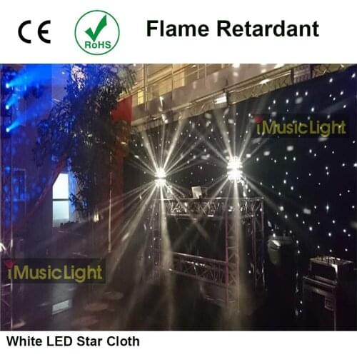 27ft by 25ft LED starlight backdrop curtain LED Stage Backdrop LED Star Cloth White Leds+Black Cloth for DJ Pun,Stage Wedding