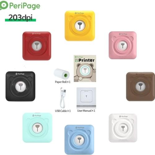 203dpi Free App Portable Peripage A6 58mm Thermal Label Photo Printer