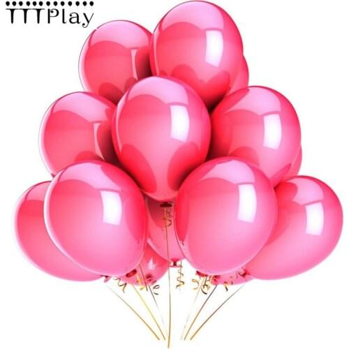 Pink Balloons 10pcs/lot 12 Inch 2.8g Latex Balloon Inflatable Wedding Decoration Air Balls Happy Birthday Party Balloon Supplies