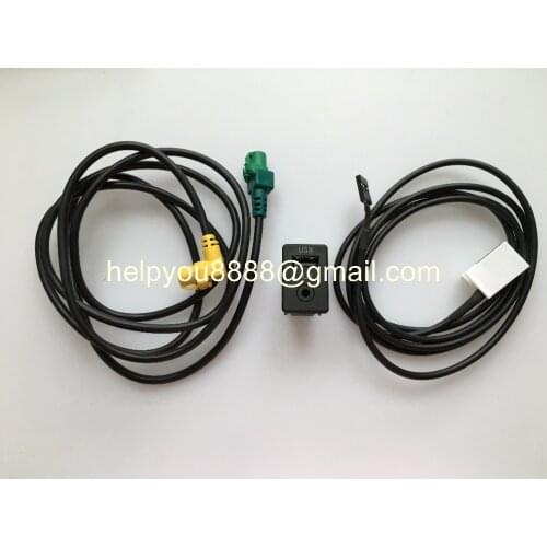 Good quality Aux in Switch & USB Wire Cable Adapter For BMW 3 5 series E87 E90 E91 E92 X5 X6
