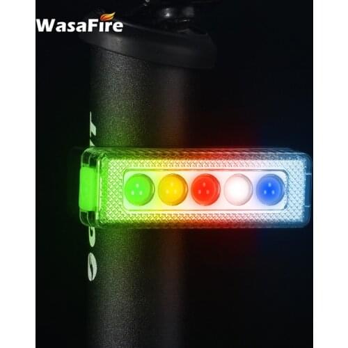 WasaFire New Led Bicycle Light Bike Rear Lamp USB Rechargeable Cycling LED Tail Light IPx5 Waterproof MTB Bike Taillight 5 color