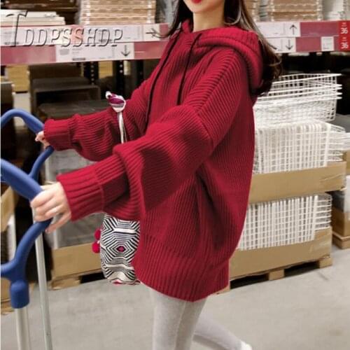 Women Winter Long Sleeve Women Sweater Drawstring Pullover Jumpers Female Sweaters