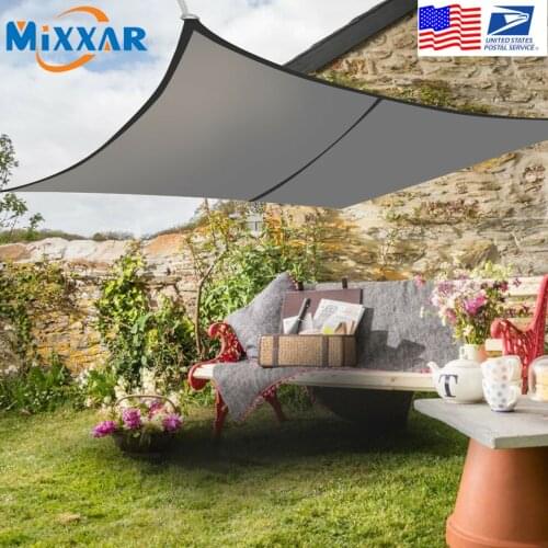 ZK20 Dropshipping Gray 3m x 4m Sun Shade Sail Nets Garden Yard Patio Awning Canopy 90% UV Block Rectangle Anthracite Camping