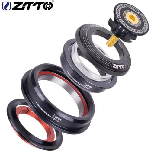 ZTTO MTB Headset ZS44 ZS55 Tapered Straight Universal 1.5 inch 28.6mm Fork Zero Stack Integrated With Cups MTB road bike 4455ST