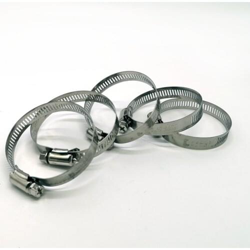 10pcs 22-100 mm Hose Clamp Adjustable Drive Hose Clamp Optional Size for Air Hose Water Pipe Fuel Hose Silicone