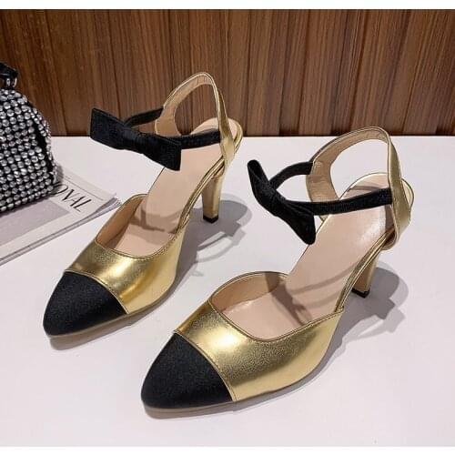 2021 Womens Shoes Color Matching Sexy High Heels Summer Womens Sandals Stiletto Large Size Comfortable Cool High Heels 35-43