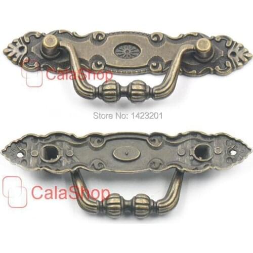 5 Pcs / Lot 106mm x 35mm Antique Brass Furniture Cabinet Dresser Drawer Cupboard Jewelry Box Door Window Pull Handle Knob