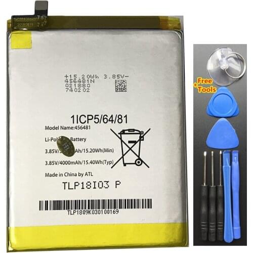 Original 4100mAh 15.78Wh 456481 Replacement Battery For Wiko X800AS View 2 Go TLP18H06 New High Quality Battery+Free Tools