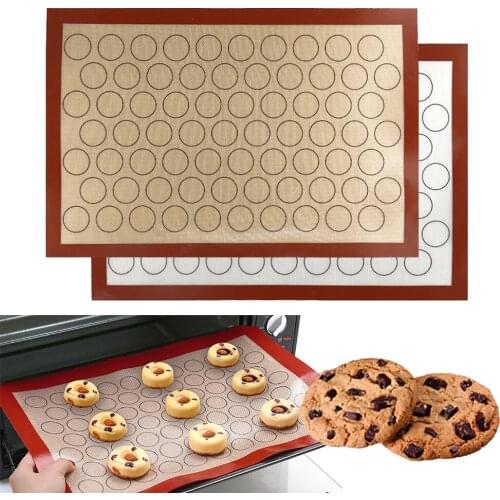 Non-Stick Silicone Baking Mat Pad Sheet Baking Pastry Tools Rolling Dough Mat Large Size For Cake Cookie Macaron Baking Tray