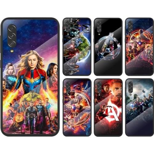 Marvel The Avengers For Samsung Galaxy A91 A81 A72 A71 A52 A51 A41 A31 A21S A11 A01 Tempered Glass Cover Phone Case
