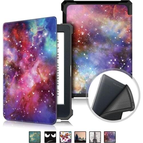 Colorful printed case For Kobo Nia 2020 E-reader 6 inch Slim Magnetic PU leather Cover with Auto Wake Sleep