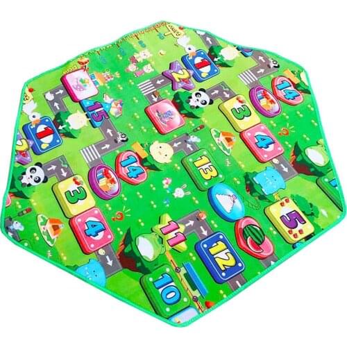 Childrens Hexagonal Carpet Tent Accessory Crawling Mat Round Mat Carpet Game Mat For Climbing Carpet Hexagonal Carpet Game Mat