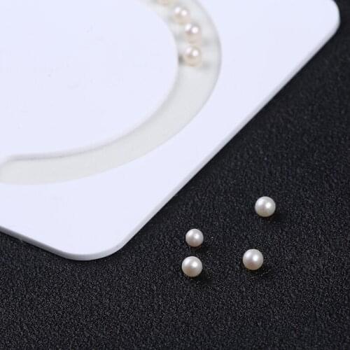 Perfect Round Shape White Natural Freshwater Pearl Loose Beads Grade AA