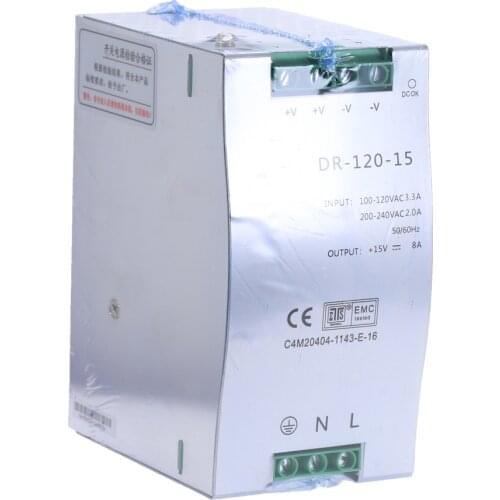 DR-120 120W Single Output 12V 15V 24V 36V 48V Industrial Din Rail Switching Power Supply DR-120-12 DR-120-15/24/36 DR-120-48