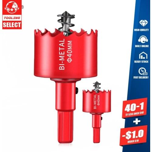 LIJIAN M42 Bi-metal 15-200mm Wood Hole Saw Bit For Woodworking Power Tool Accessories Drilling DIY Cutter Core Drill Set HSS