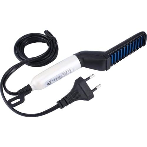 Multifunctional Hair Comb Quick Beard Straightener Curling Curler Show Cap Men Beauty Hair Styling Tool Gift Box Pack