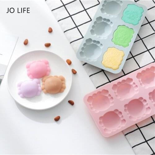 JO LIFE Cartoon Crab Silicone Cake Decoration Tool Fondant Cake Mold Sea Jelly Candy Cookie Mould