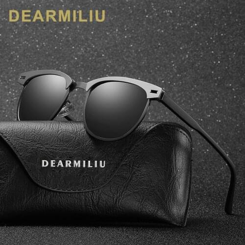 DEARMILIU Design Unisex Mens Polarized Sunglasses shades Women Driving Vintage Mirror Summer Sun Glasses UV400 Male Gafas De Sol