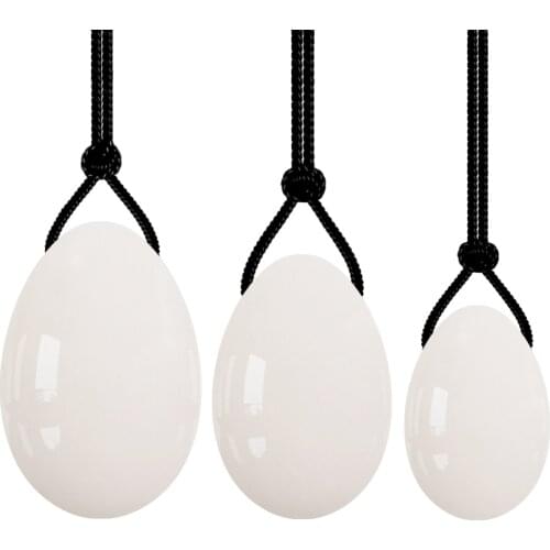 Natural White Jade Yoni Egg Set Kegel Jade Eggs Tightening Vaginal 100% Jade Egg Kegel Muscle Exerciser Yoni Massage Ball